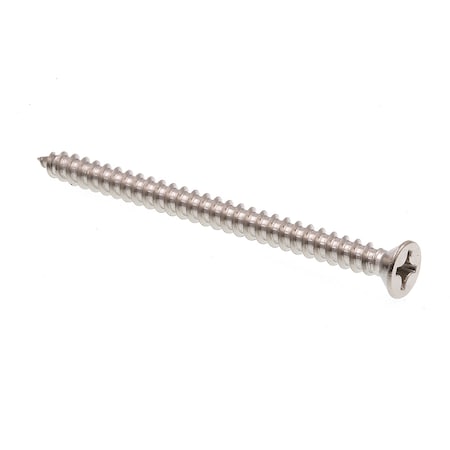 Prime-Line Sheet Metal Screw, Self-Tap, Flat, Phil Dr No. 12 X 3in 18-8 Stainless Steel 100PK 9017631